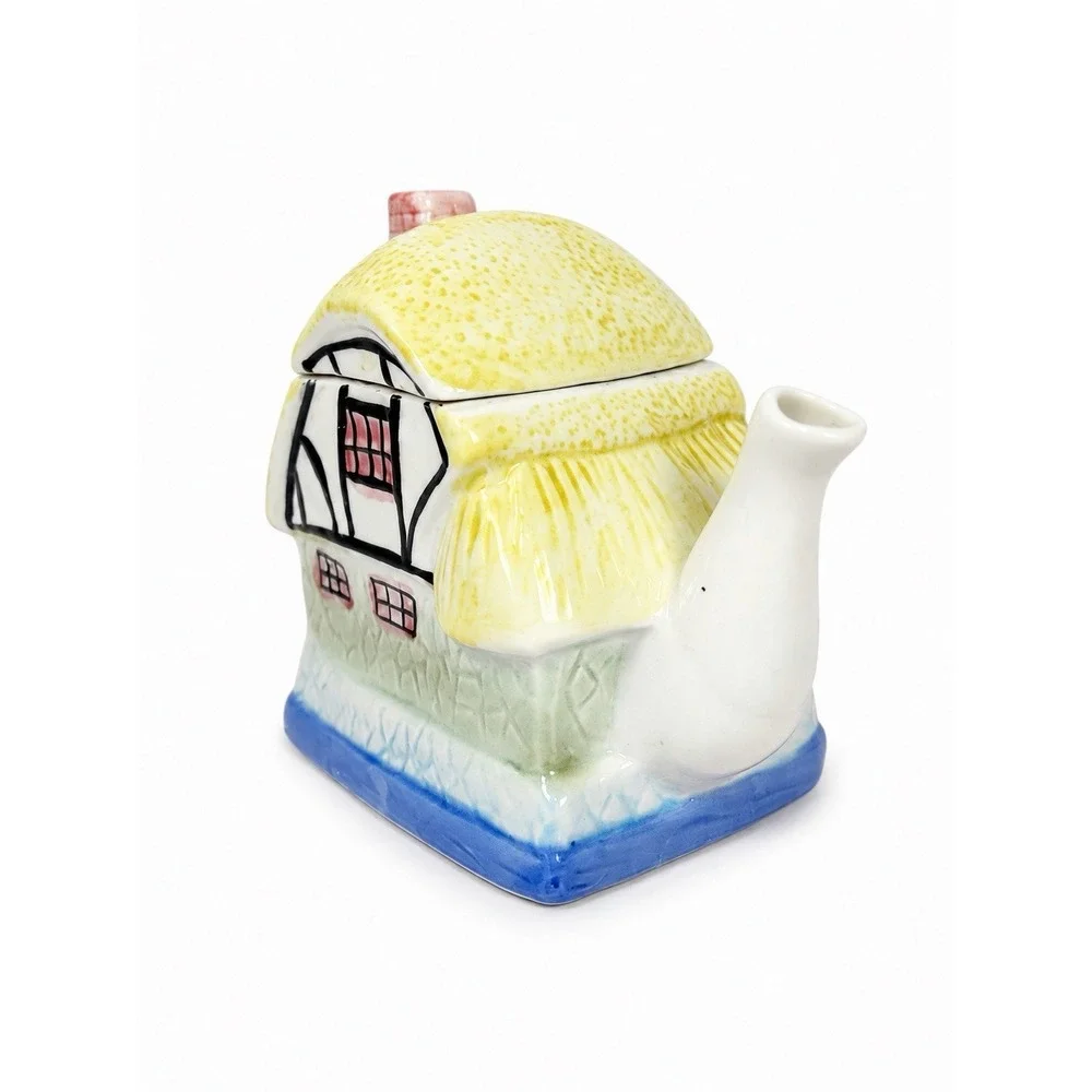 Houston Harvest Cottage House Teapot Ceramic Vintage Cottagecore English Country